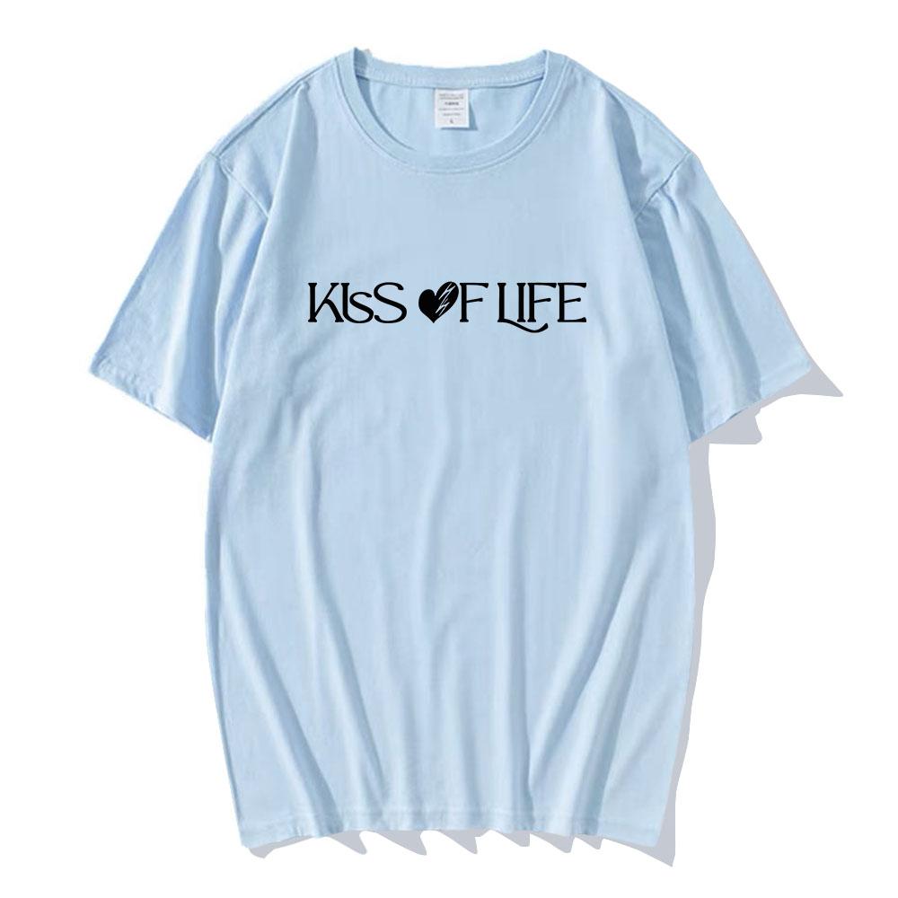 Kiss of Life Midas Touch  T-shirt for Fans  Girl Band Korean Tee-shirt Fashion Summer Spring Women Tshirt Hip Hop Streetwear