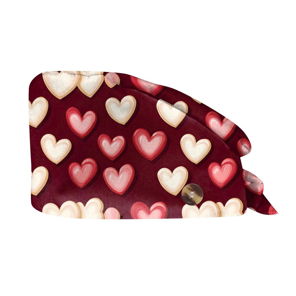 Módní valentýnský tisk pracovní čepice ležérní mycí čepice čepice