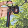 Red Blue Racing Strip Key Cover With Keychain For Honda CB650R CB500X CB500F CB1100 CB1000R CB125R CB300R Motorcycle Key