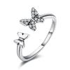 Used [New] Rockyu Brand Fashion Accessory Ring Women's 925 Silver Butterfly Free Size CZ Zirconia Hawaiian Jewelry 1