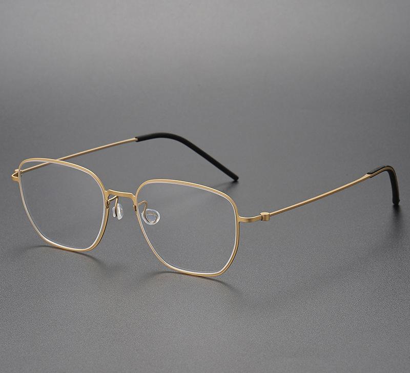 Pure Titanium Glasses Frame Men Women New Pilot Optical Myopia Prescription Eyeglasses Frame Full Korean Screwless Eyewear