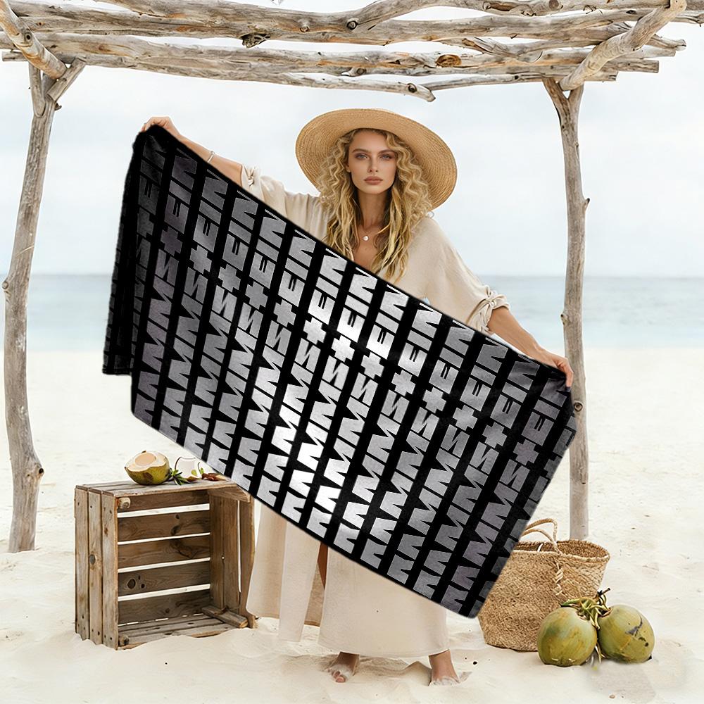 No Symbol Allowed Beach Towel Super Soft Microfiber Quickdry Fabric Comfortable Lightweight