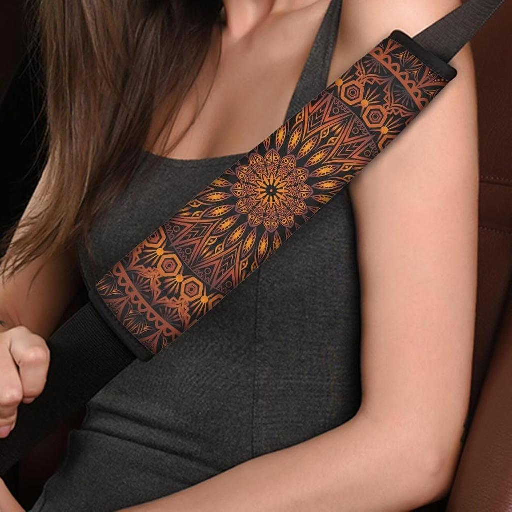 2-Pack Universal Leopard Print Car Seat Belt Pads Cover for A More Comfortable Driving,Cheetah Print Seat Belt Shoulder Strap Covers Harness Pad for