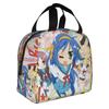 Kawaii Lucky Star Game Resuable Lunch Boxes for Women Leakproof Anime Japane Cooler Thermal Food Insulated Lunch Bag Office Work