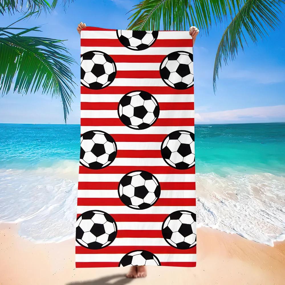 Nuovo Asciugamano da Spiaggia Calcio a Tema Calcio Asciugamano da Bagno in Microfibra per Adulti Asciugamano Rapida Asciugatura da Mare
