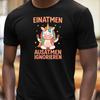 T-Shirt Men Breathe In Breathe Out Unicorn Motif Cotton Size S To 5XL