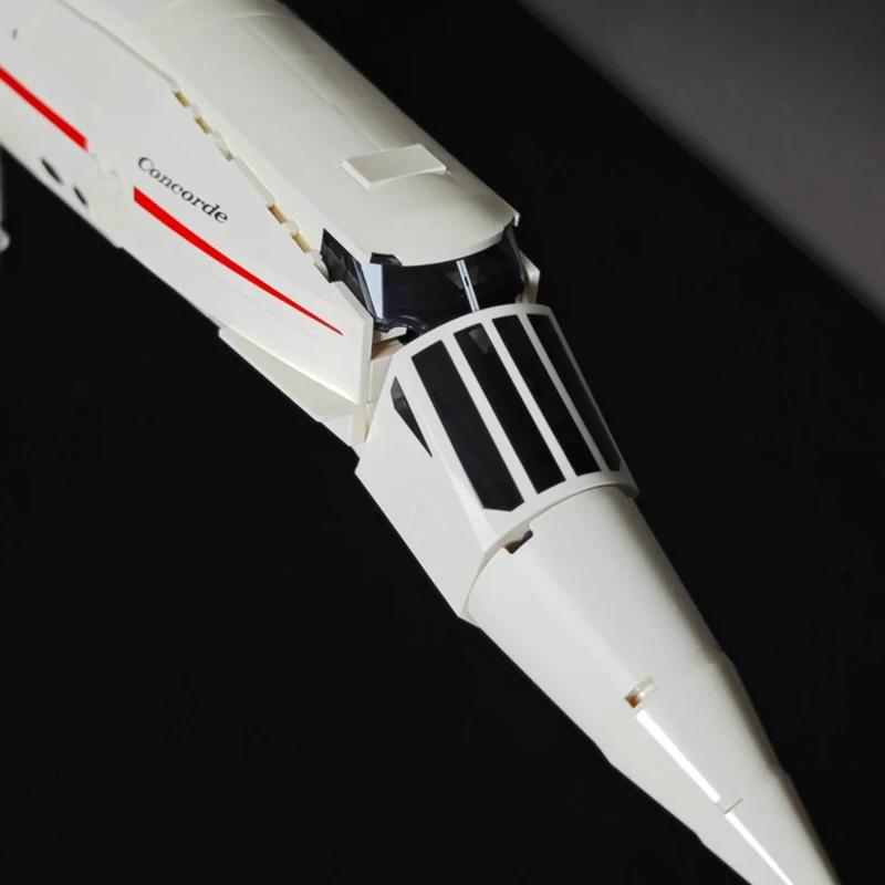 2083Pcs 1:60 Concorde Supersonic Airliner Moc Building Blocks Creative Bricks Toy Birthday Gift For Kids Adults