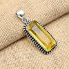 Citrine Gemstone Handmade Solid 925 Sterling Silver Jewelry Anniversary Pendant For Her
