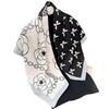 Korean Fashion Vintage Elegant Camellia Printed Square Scarf For Women