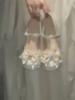 Xiaoxiangfeng Retro Women's Shoes Daughter Gold Bow High Heels Princess Feng Shui Diamond Thick Heel Mary Jane Single Shoes Women