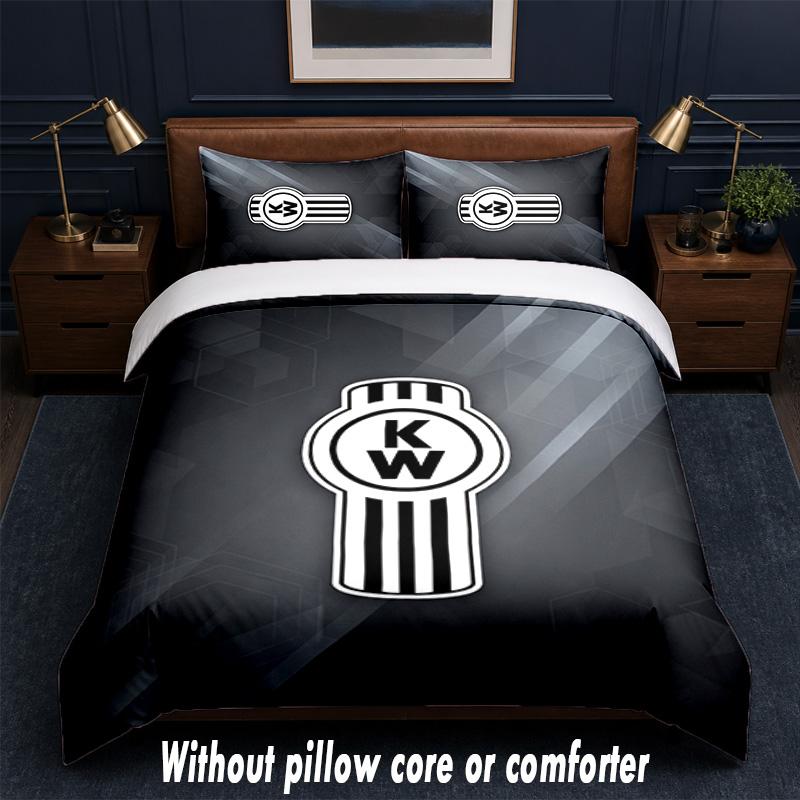 Kenworth Design Bed Bedding Set 1 Duvet Cover + 2 Pillowcases Soft Breathable Household Bed Linens