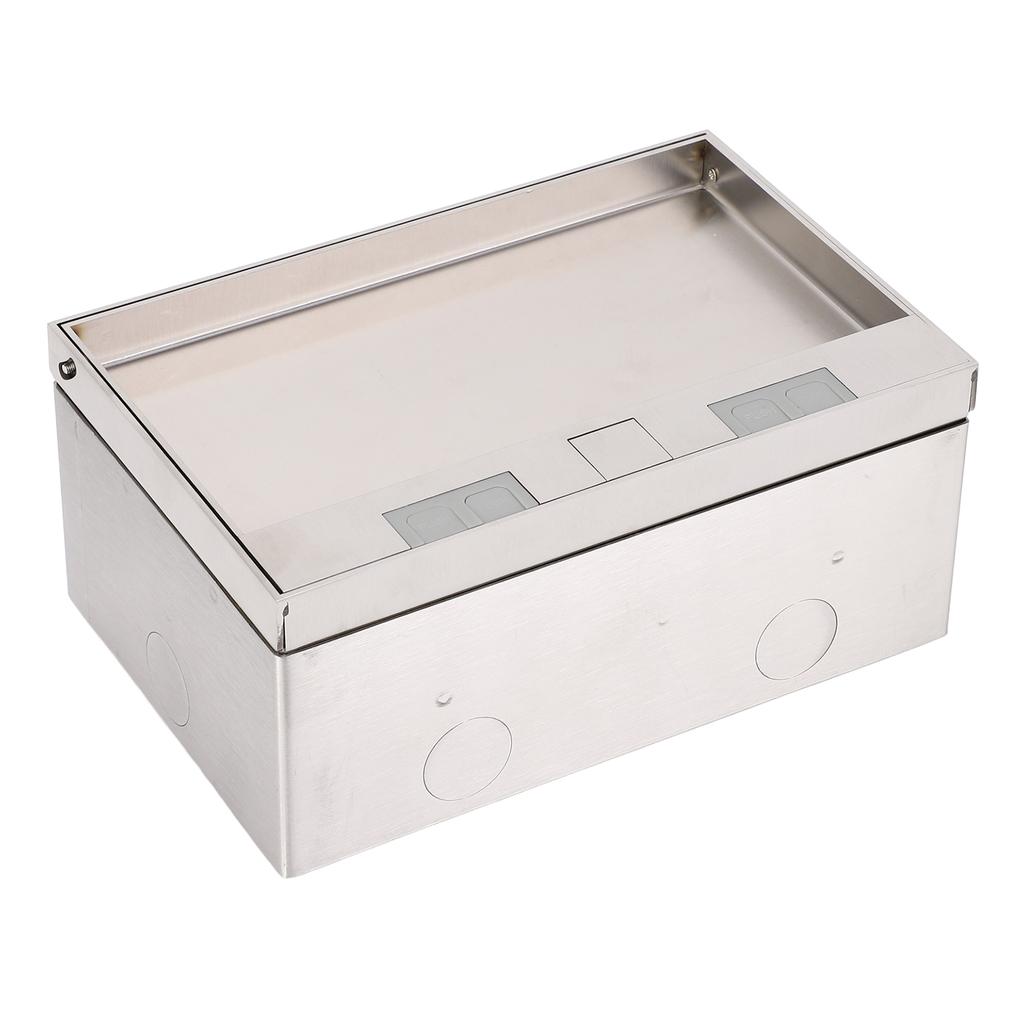 Recessed Floor Socket 4000W 3 Outlets Embedded Floor Receptacle Box for Office Hotel School