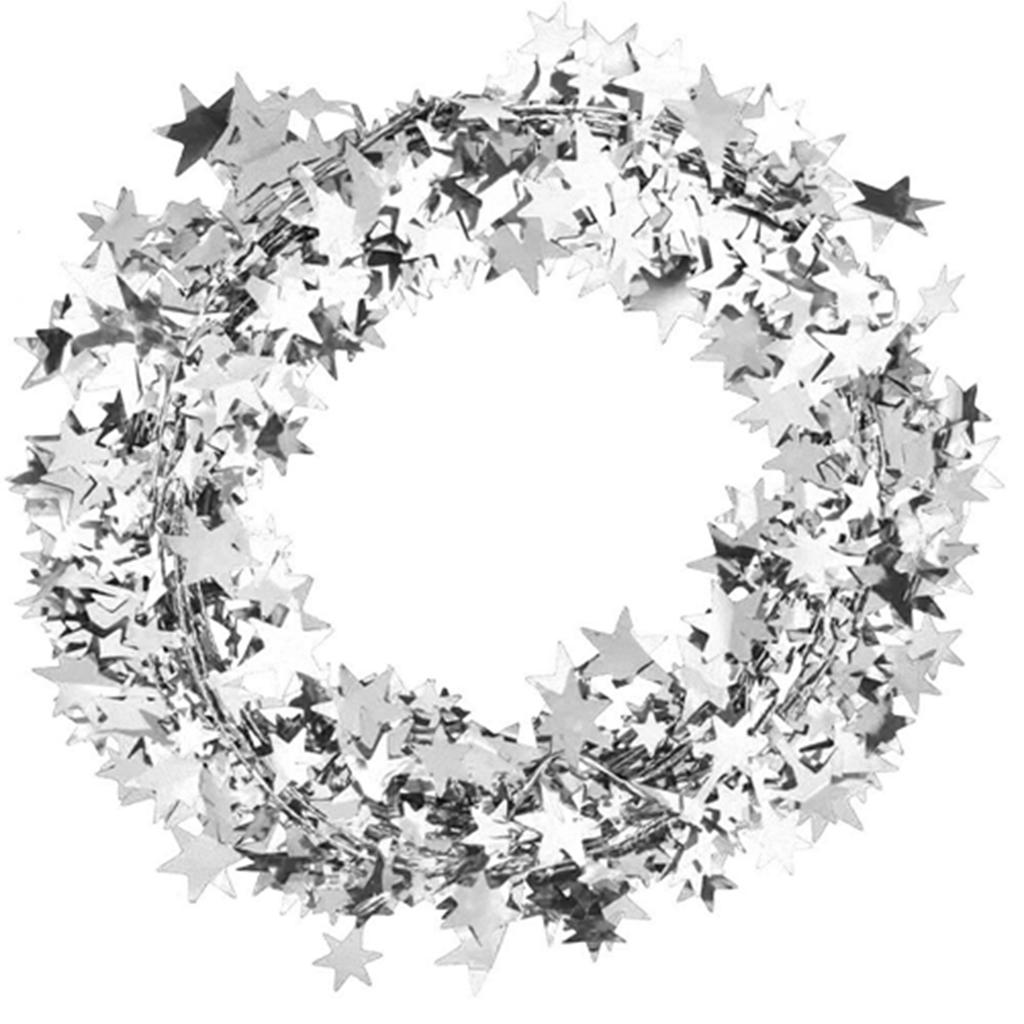 7,5m Mała gwiazda Garland Choinka Dekoracje weselne Akcesoria odzieżowe (Srebro)