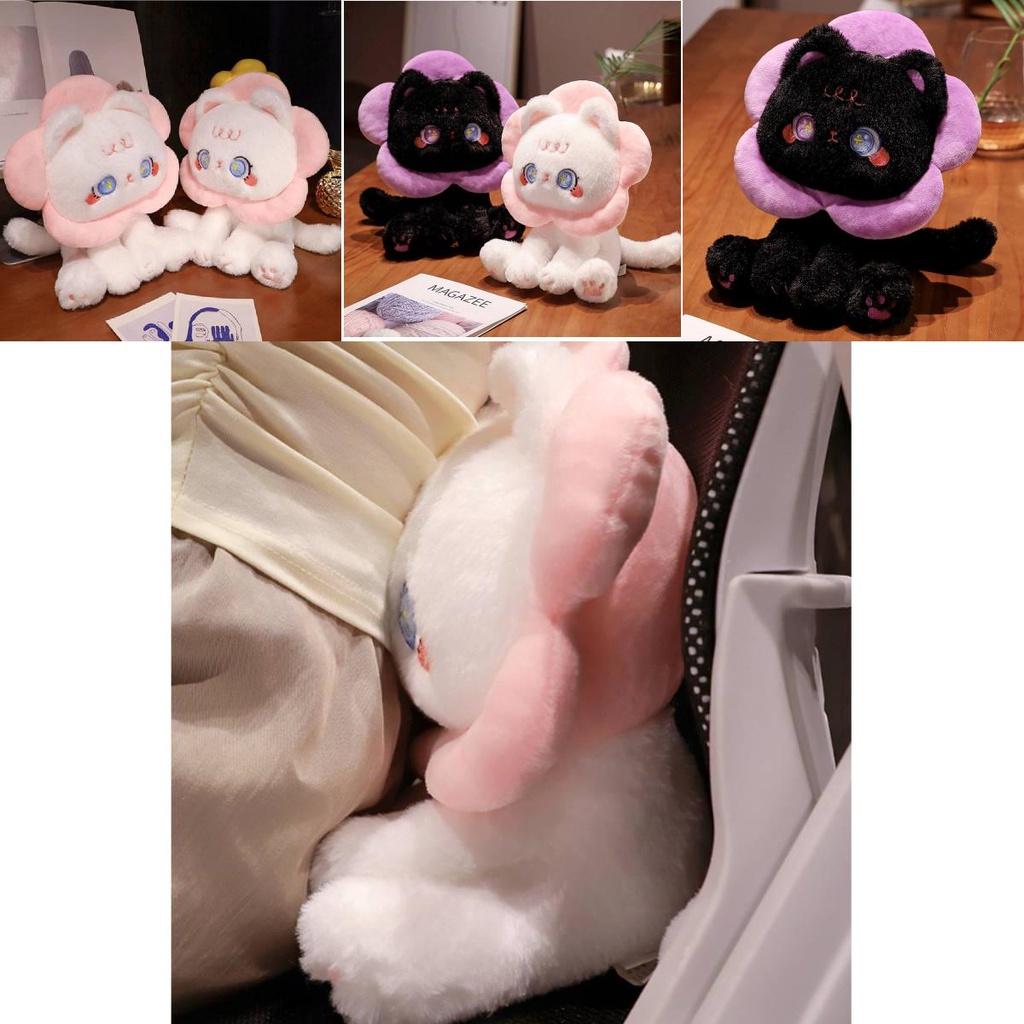Cat Beauty Plush Toy Cute Cartoon Black And White Cat Perfect Gift For Girls