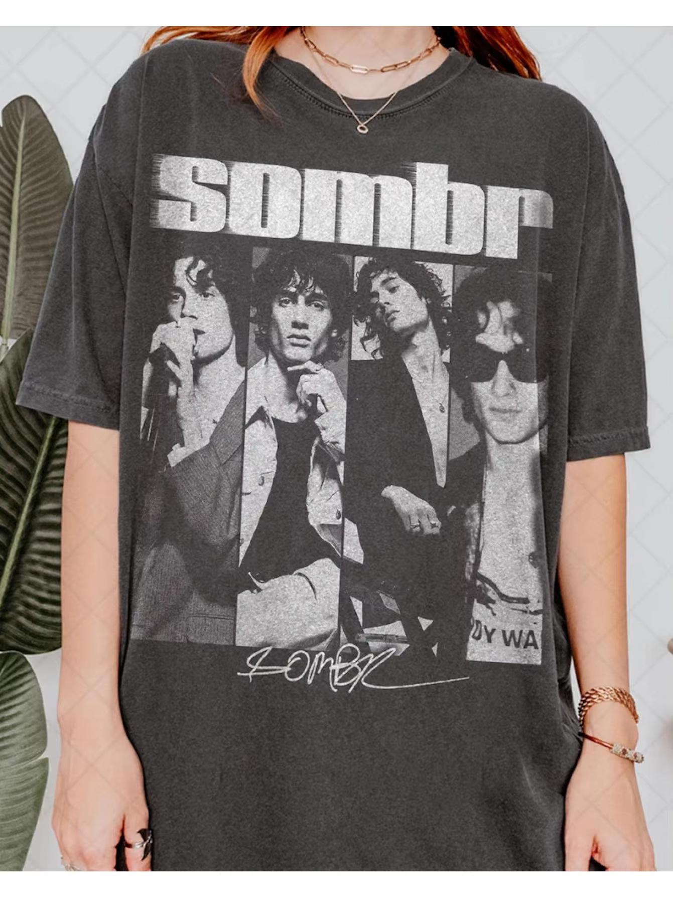 Limited Comfort Colors Sombr TShirt Sombr World Tour Music Bootleg Fan TShirt Gift for Women and Unisex Unisex TShirt S