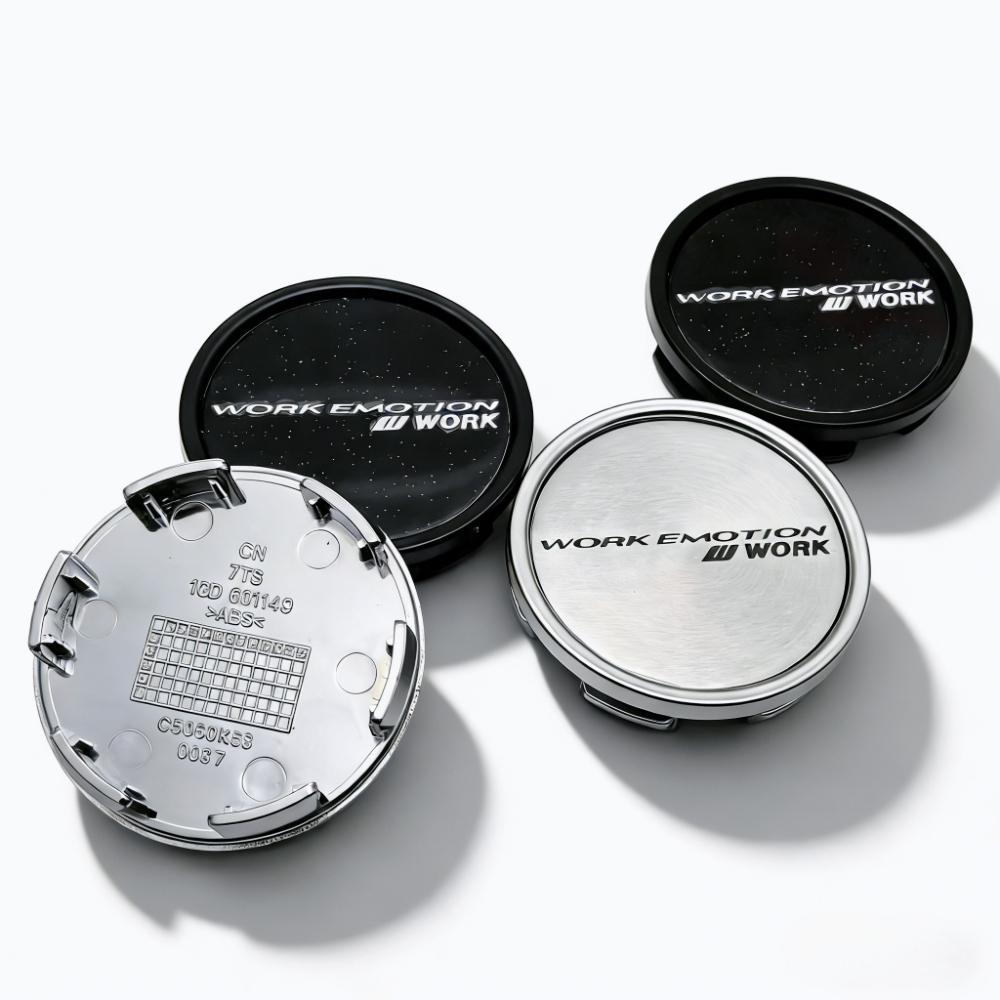 4 τεμάχια 58mm 53mm Καλύμματα Κέντρου Τροχών Αυτοκινήτου Με Λογότυπο W Work Emotion Σήμα Καλύμματα Κέντρου Τροχού Κάλυμμα Σκόνης Κέντρου Ζάντας Αξεσουάρ Κέντρου Τροχού
