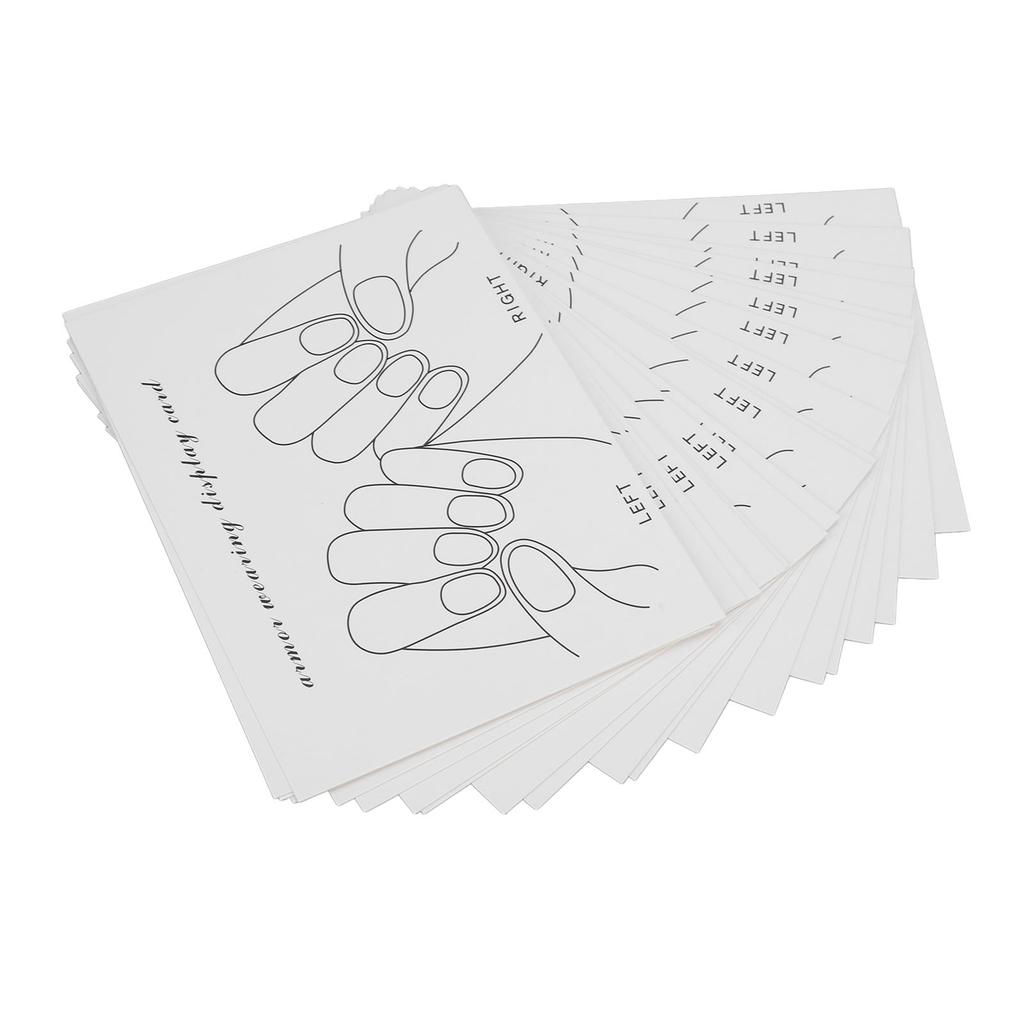 20PCS Nail Art Display Cards Finished Fake Nails Photo Tool for DIY Design Learner Professionals