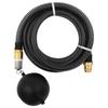 vidaXL Suction Hose with Brass Fittings Black 1.1" 15 M PVC