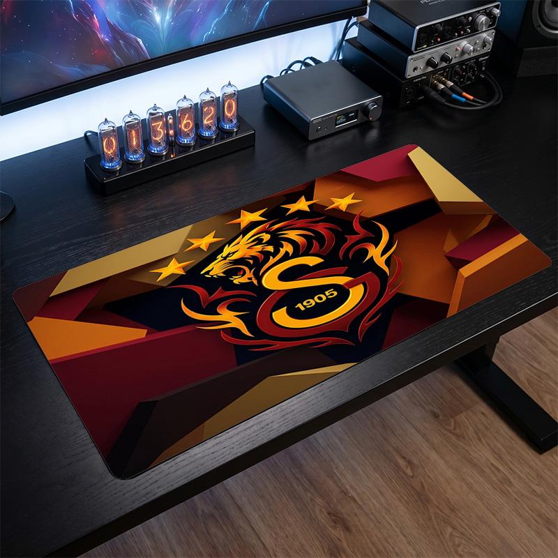 Tappetino per Mouse con Motivo a Tema Galatasaray FC, Tappetino da Scrivania XXL per Gaming con Logo Calcistico, Tappetino Antiscivolo per Mouse del Computer