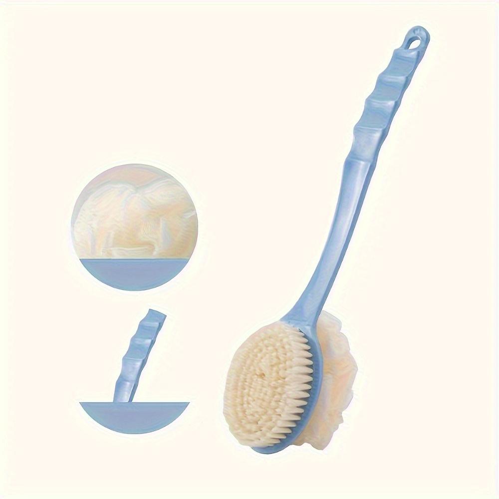 Double-sided Mud Rubbing, Long-handled Soft Bristles, Bath Brushes, Back Rubbing, Body Massage, Exfoliation, 2-in-1 Bath and Bath Bomb Brush