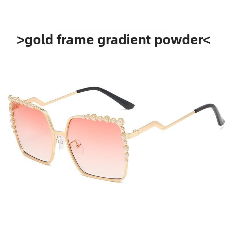 Fashion Pearl Sunglasses With Uv400 Protection For Outdoor Travel And Parties