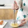 Kitchen Baking Small Tools Stainless Steel Egg Beater Hand Pressure Rotating Semi-Automatic Mixer Coffee Mixing Handheld Tools