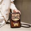 BEIBAOBAO Cute Cartoon Bear Mobile Phone Bag 2026 New Style Women's Change Bag Fashionable High-end PU Shoulder Messenger Bag Female Mini Small Wallet