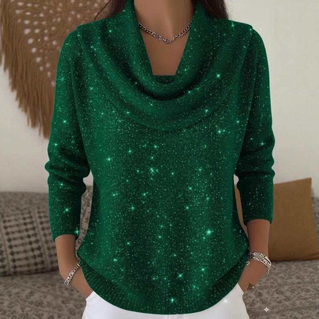 Solid Color Long Sleeve Women's Sweater for Autumn and Winter