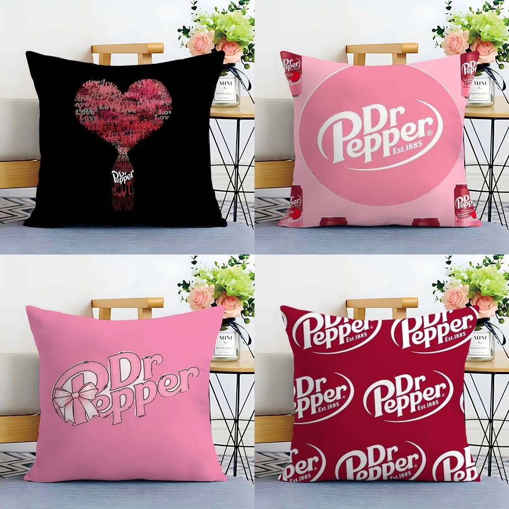 Cherry Drink D-Dr-P-Pepper Pillow Case Sofa Short Plush Double-sided HD Printing Room Home Office Gift Cushion Cover