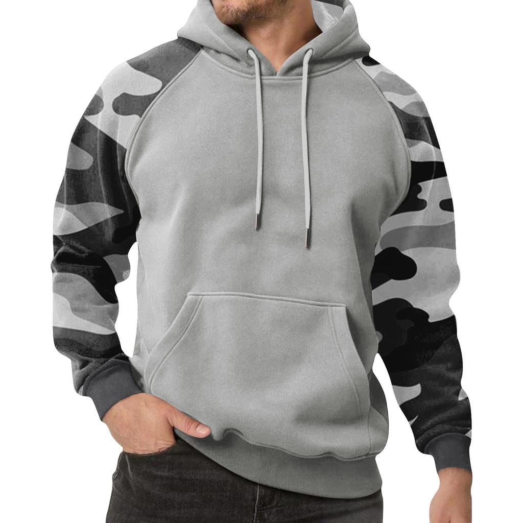 Men's Camouflage Sweatshirt Hoodie Men's Sports Large Size Casual Sweatshirt
