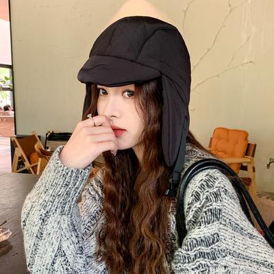 Sweet and Cool Hat Women's Down and Down Winter Warm and Cold Hat Cycling Ear Hat