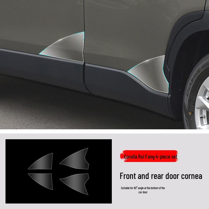 Protector de Ușă TPU Corolla Cross: Film anti-zgârieturi pentru triunghiul față și cel din spate