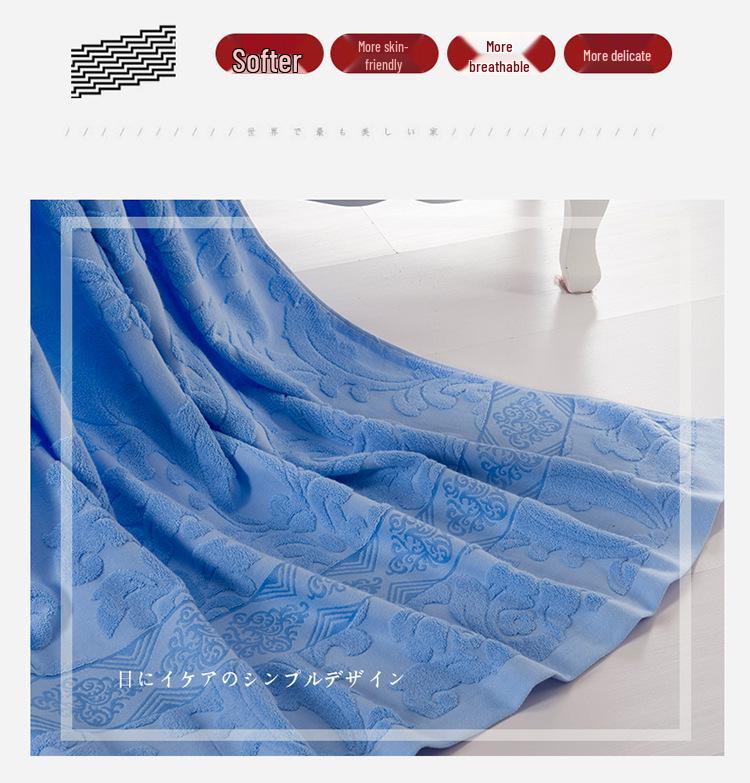 All-Cotton Old-Fashioned Quilted Towel Blanket for Adults - Lightweight Summer Air Conditioning or Nap Blanket