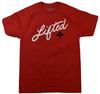 Lifted Research Group LRG Mens Angled Script Red Shirt NWT S