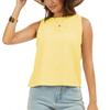Women's Sleeveless Casual Tank Top Relaxed Fit Crew Neck Lightweight Blouse for Summer Daily Wear