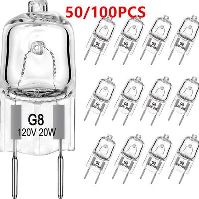 10/20PCS G8 Eco Halogen Light Bulbs LED Inserted Beads Crystal Lamp 20W 35W 50W Energy Efficient Replacement for Halogen Bulb