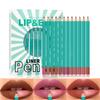 12 Stück pro Schachtel, Gemischte Farbtöne Mattes Lippenstift-Stift-Set – Cremige Textur, Hochpigmentiert, Langanhaltender Make-up-Stift für die Lippen