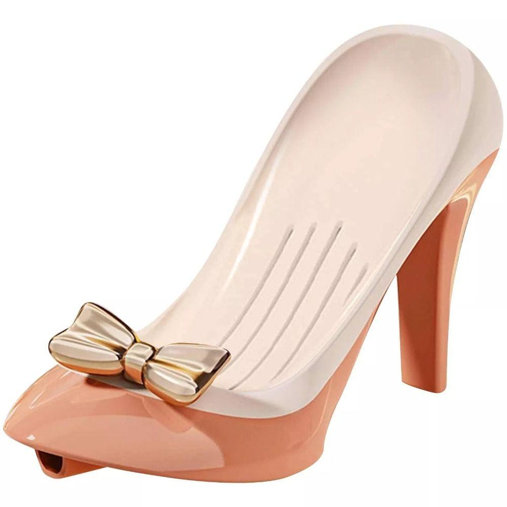

Plastic Kitchen Sponge Storage Rack High Heels Shape Soap Drain Box Bathroom Soap Container 4