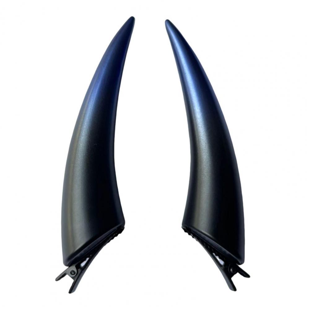 

1 пара заколка для волос в форме рога демона в темном готическом стиле, заколка для волос на Хэллоуин, повседневная заколка для волос для косплея, вечеринки, театра фиолетовый