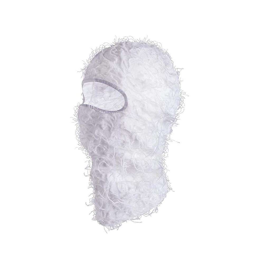 Single-Hole Knitted Prank Mask: Acrylic Yarn Balaclava for Outdoor Warmth