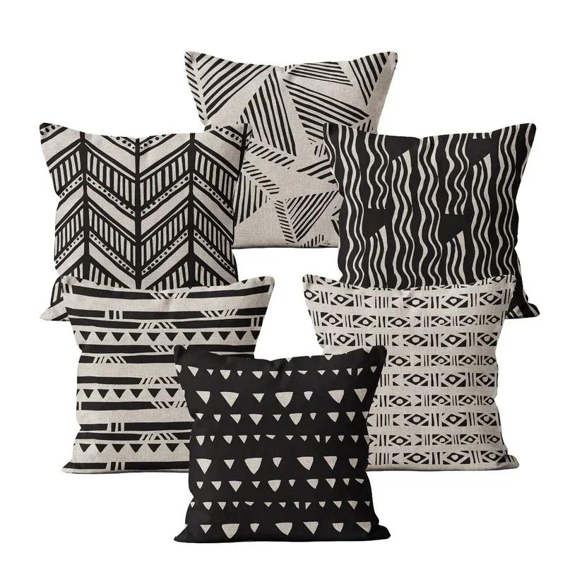 Nordic Decoration Home Cushion Cover Boho Ethnic Living Room Bedroom Sofa Covers 45X45Cm Abstract Sofa Bed Printed Pillow Case