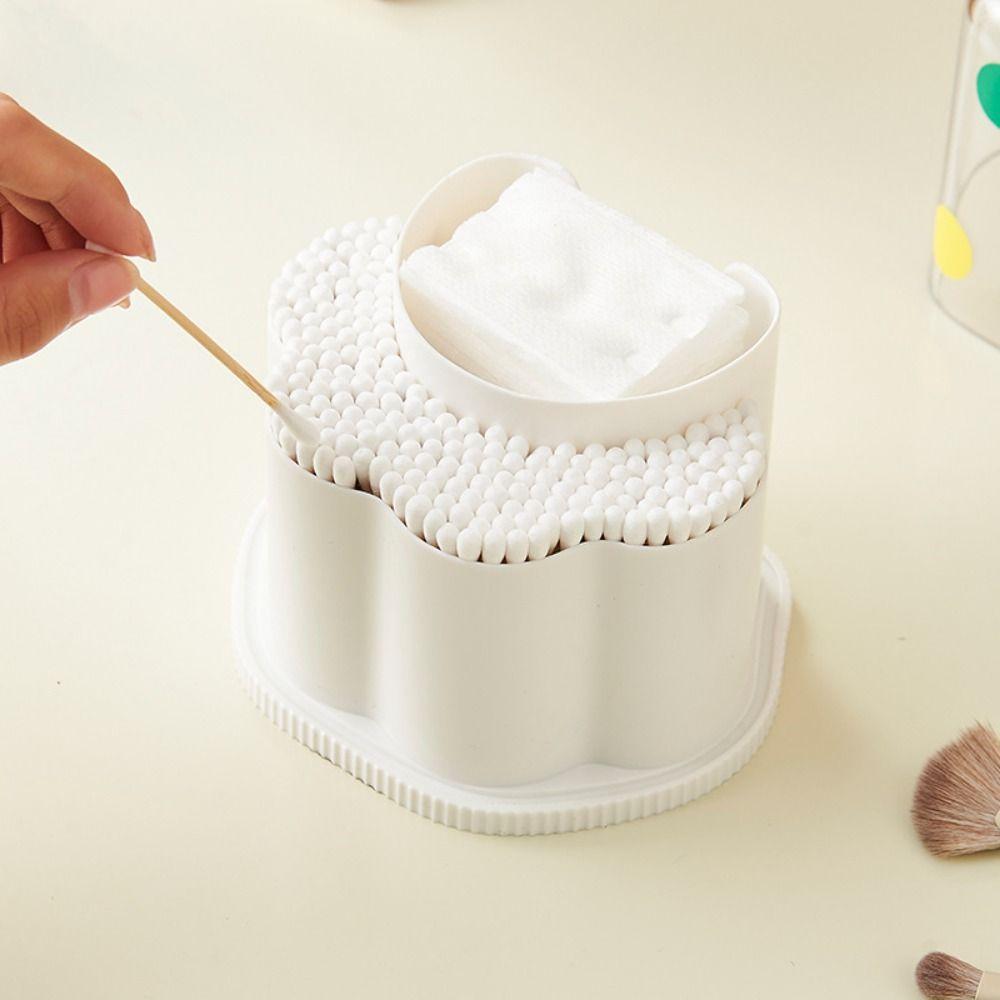 Dustproof Cotton Ball Holder Large Capacity Cotton Swabs Storage Box  Office Supplies
