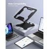 Adjustable Metal Laptop Stand, Foldable & Ventilated Cooling Riser for 10-15.6" Notebooks, Ergonomic Desk Solution