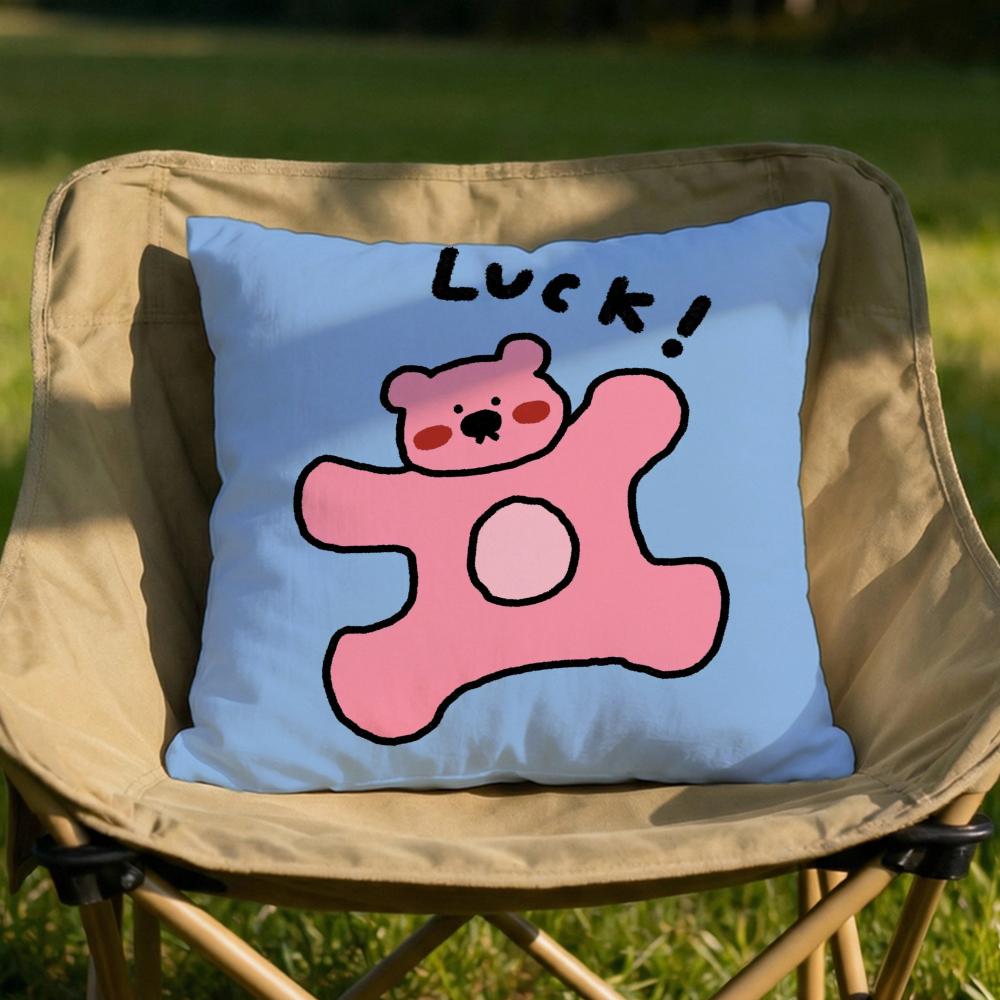 Happy Dog Cushion Cover Soft Reversible  Durable Pillow Cover  MultiScene Use for Home  Car Daily Comfort