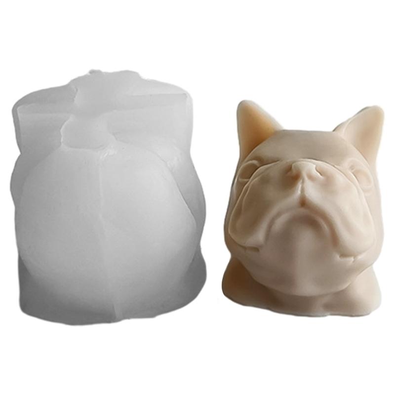 Dog Head Candle Mold DIY Aromatherapy Candles Casting Molds Handcrafted Epoxy Resin Ornaments for DIY Enthusiasts