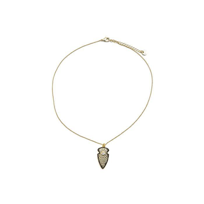Collier - LUXENTER - Otla - Zircone brillante - Finition or 18 carats - Longueur 42+3 cm