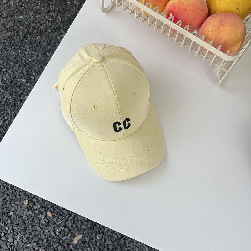 

Embroidery c letter baseball hat men and women trendy brand versatile couple hard top cap student visor бежевый