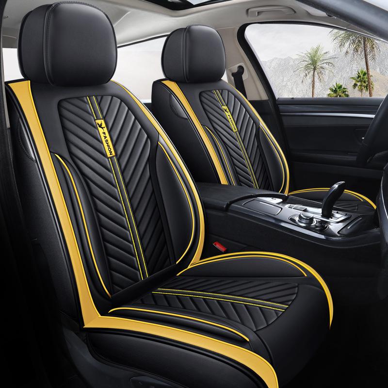 Universal Four-Season Sporty Microfiber Leather Car Seat Cover