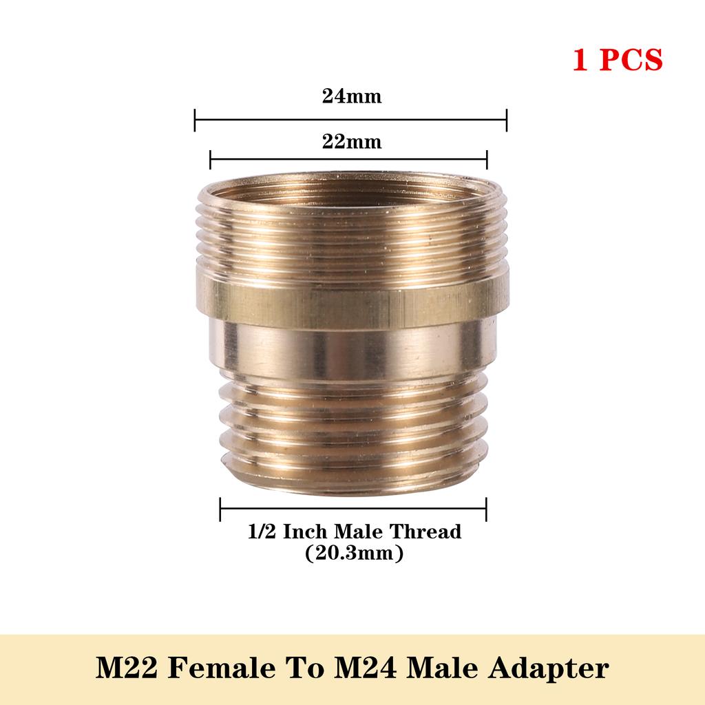 1 Pc 1/2" 3/4" 1" Female Male Thread Through Adapter Copper Extender Connect Repair Durable Hose Coupling Joint Garden Fitting