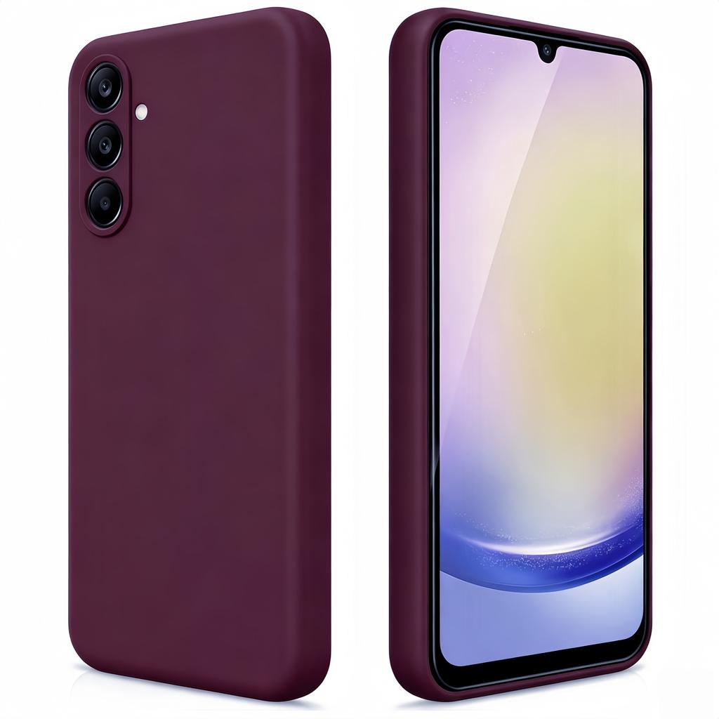 Noble Fashion Solid Colour Shockproof Protective Liquid Silicone Phone Case For Samsung Galaxy A25